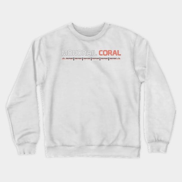 Monorail Coral Crewneck Sweatshirt by Tomorrowland Arcade